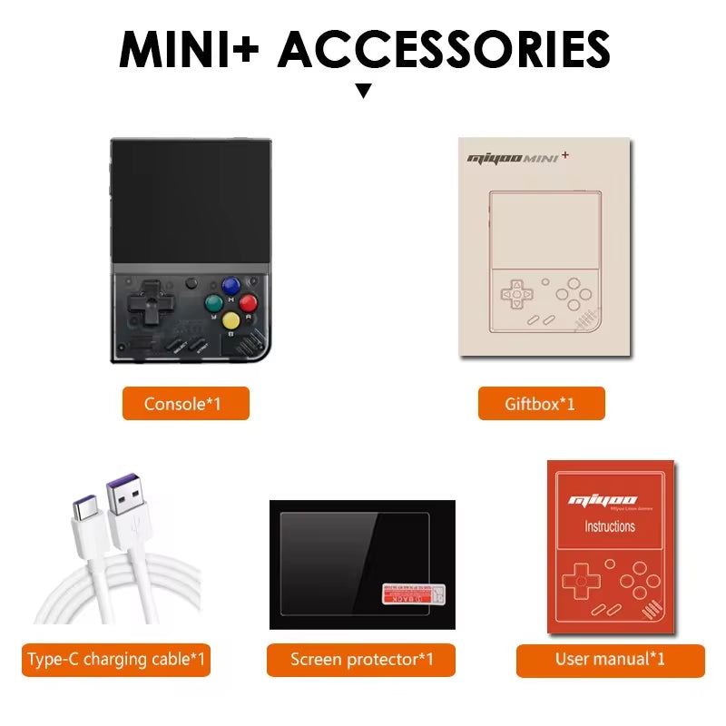 Mini plus Portable Retro Handheld Game Console V2 Mini+ IPS Screen Classic Video Game Console Linux System Children'S Gift