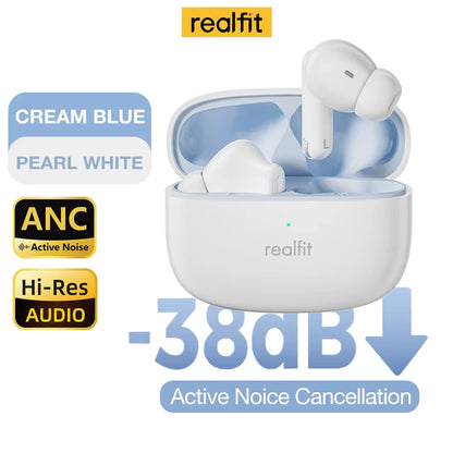 F3 ANC Active Noice Cancellation Bluetooth Earphones ENC Call HIFI Stereo Superb Bass Wireless Earbuds Sport Gaming