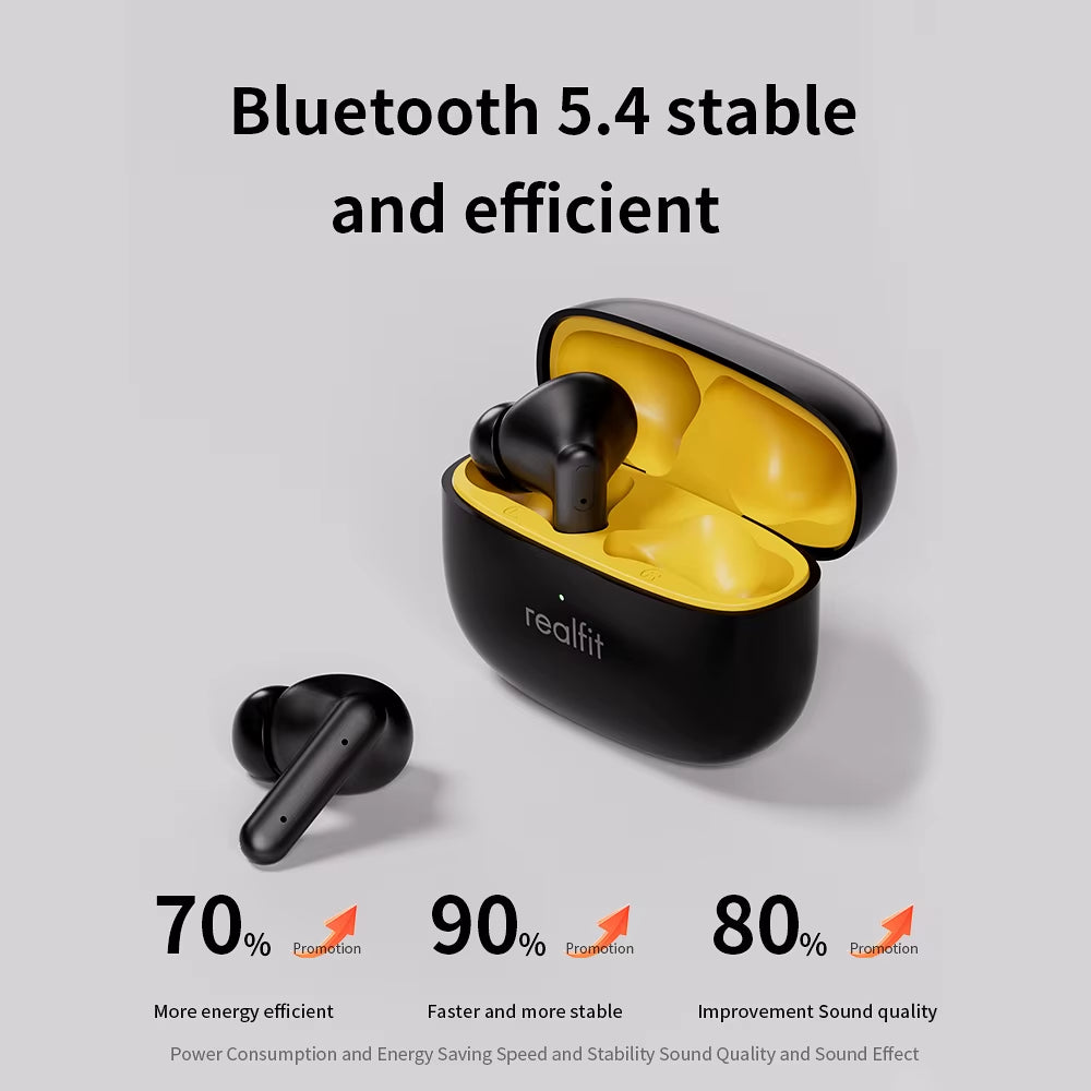 F3 ANC Active Noice Cancellation Bluetooth Earphones ENC Call HIFI Stereo Superb Bass Wireless Earbuds Sport Gaming